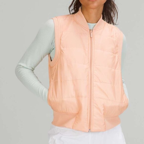 Lululemon Non-Stop Bomber Vest*Reversible in Bleached Apricot (Size 8) - Picture 3 of 12